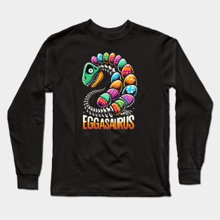 Kids Eggasaurus Easter Dinosaur Boys Kids Toddler T-Shirt Long Sleeve T-Shirt